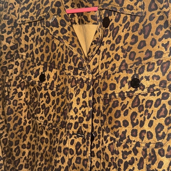 Lauren Ralph Lauren Jeans Co Leopard Print Denim Jacket 100% Cotton Size Medium - Picture 5 of 11
